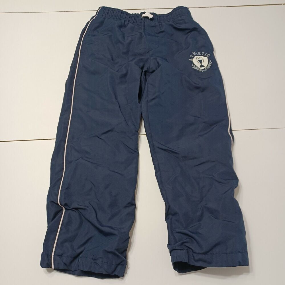 Chilrens Place Boy 7/8 Track Pants Blue White Striped Side Elastic Waist Pull On